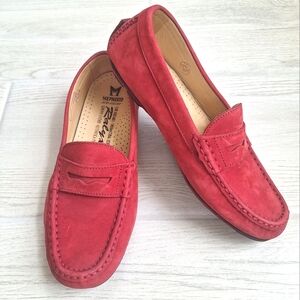 Mephisto Women's Red Leather Air Relax Comfortable Loafers size 7.5